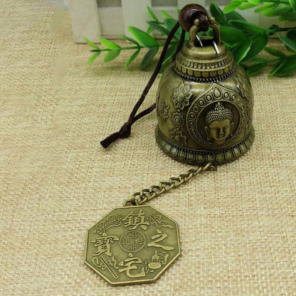 Buddha Stones Feng Shui Buddha Koi Fish Dragon Elephant Wind Chime Bell Luck Wall Hanging Decoration