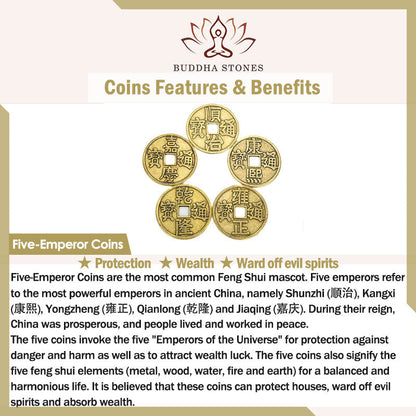 Buddha Stones Five Emperor Coins Mountain Ghosts Spend Money Bracelet