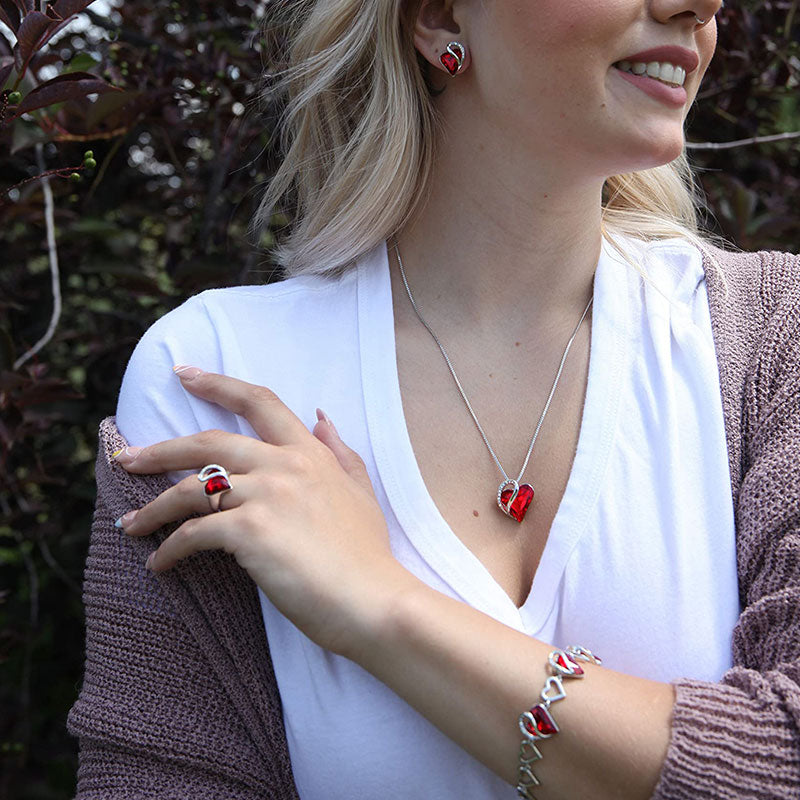 Buddhastoneshop Love Heart Birthstone Healing Energy Necklace Pendant (Extra 30% Off | USE CODE: FS30)