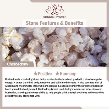 Buddha Stones "Sending Grace and Harmony"Plum Blossom Chalcedony Bracelet Includes Gift Message Card