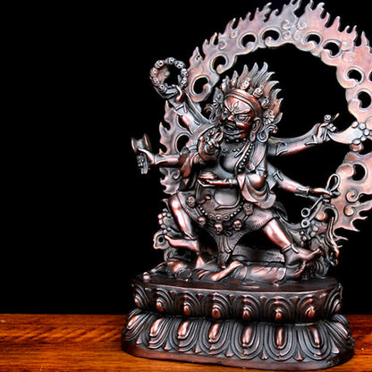 Buddha Stones Tibet Mahakala Bodhisattva Figurine Compassion Copper Statue Decoration