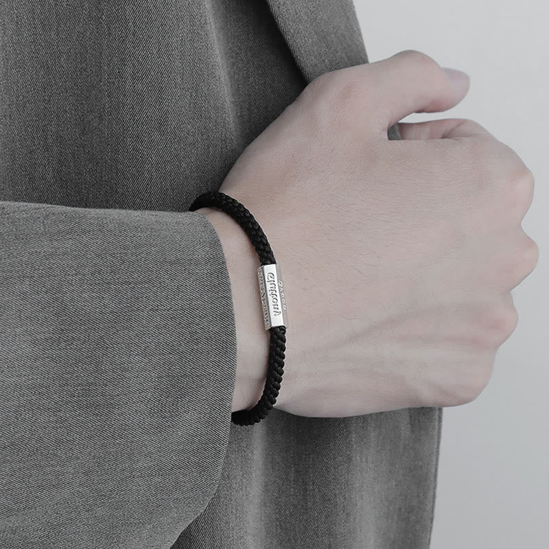 Buddha Stones Seven Deadly Sins Seven Virtues Braided String Bracelet