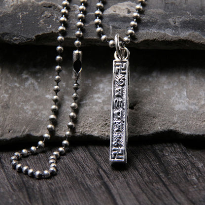 Buddha Stones 925 Sterling Silver Tibetan Om Mani Padme Hum Buddha Swastika Symbol Wisdom Necklace Pendant