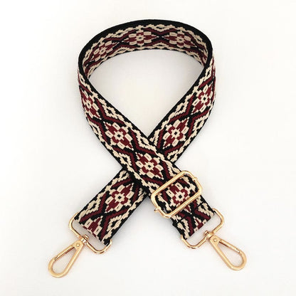Buddha Stones Multicolor Embroidered Shoulder Bag Straps