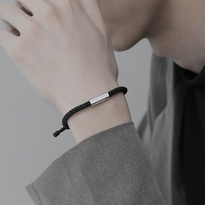 Buddha Stones Seven Deadly Sins Seven Virtues Braided String Bracelet