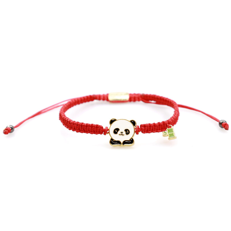 Buddha Stones Tibetan Handmade Panda Bamboo Lucky Red String Bracelet (Extra 30% Off | USE CODE: FS30)