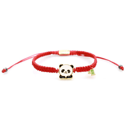 Buddha Stones Tibetan Handmade Panda Bamboo Lucky Red String Bracelet (Extra 30% Off | USE CODE: FS30)
