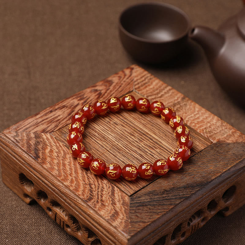 FREE Today: Open The Mind Tibet White Crystal Black Onyx Om Mani Padme Hum Meditation Bracelet