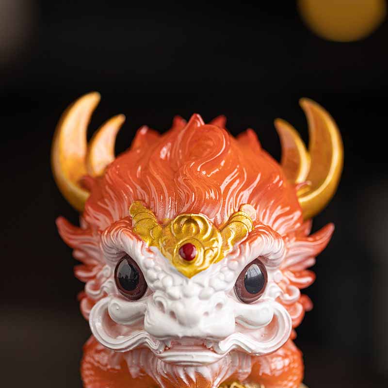 Buddha Stones Color Changing Small Kirin Resin Tea Pet Home Figurine Decoration