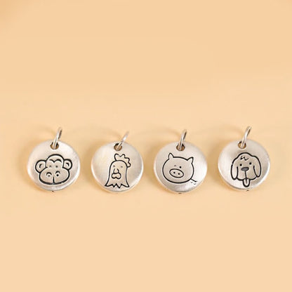 Buddha Stones Handmade 999 Sterling Silver Year of the Dragon Cute Chinese Zodiac Luck Braided Bracelet (Extra 30% Off | USE CODE: FS30)
