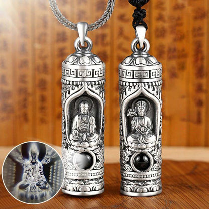 Buddha Stones Chinese Zodiac Natal Buddha Projection Prosperity Necklace Pendant
