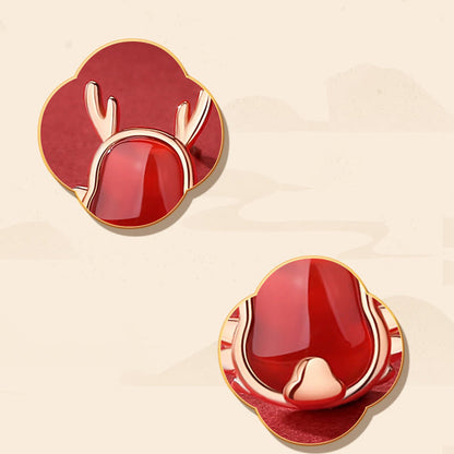 ❗❗❗A Flash Sale- Buddha Stones 925 Sterling Silver Year of the Dragon Natural Red Agate Dragon Attract Fortune Fu Character Strength Bracelet Necklace Pendant Earrings