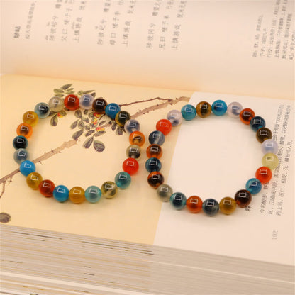 Buddha Stones Colorful Candy Agate Healing Strength Bead Bracelet