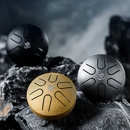 Buddha Stones Mini Steel Tongue Drum 3 Inch Sound Healing Drum Kit