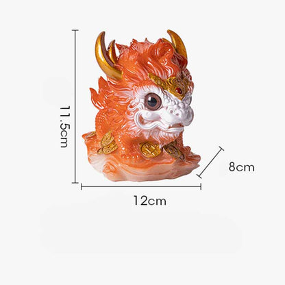 Buddha Stones Color Changing Small Kirin Resin Tea Pet Home Figurine Decoration