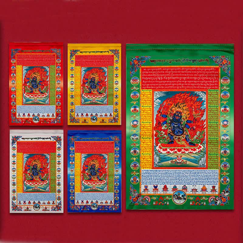 Buddha Stones Tibetan 10 Colors Windhorse Buddha Healing Auspicious Outdoor Prayer Flag