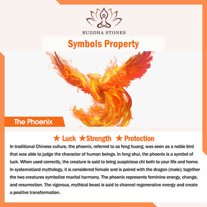Buddha Stones Chinese Phoenix Jade Luck Necklace String Pendant