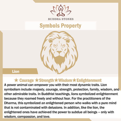 Buddha Stones Lion Statue Strength Resin Home Office Decoration