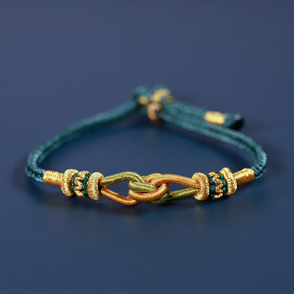 Buddha Stones Handmade Knotting Faith Strength Braid String Bracelet