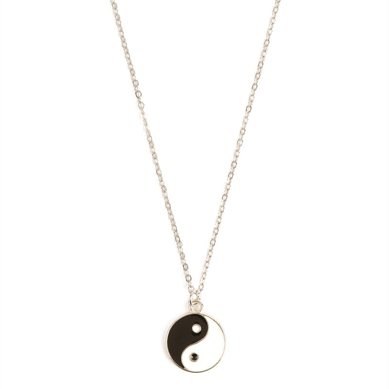 Buddha Stones 2Pcs Yin Yang Harmony Balance Necklace Pendant