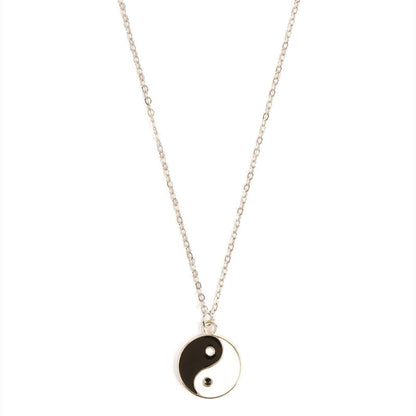 Buddha Stones 2Pcs Yin Yang Harmony Balance Necklace Pendant