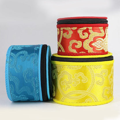 Buddha Stones Tibetan Singing Bowl Storage Bag with Zipper Closure Decoration