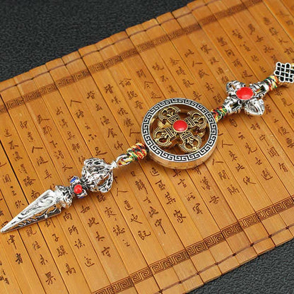 Buddha Stones Tibet Om Mani Padme Hum Vajra Dorje Spiritual Car Hanging Decoration