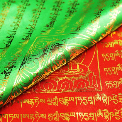 Buddha Stones Tibetan 5 Colors Windhorse Buddha Scriptures Auspicious Outdoor Prayer Flag