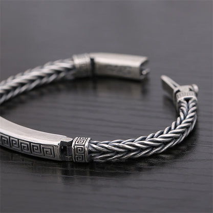Buddha Stones Swastika Pattern Engraved Luck Bracelet