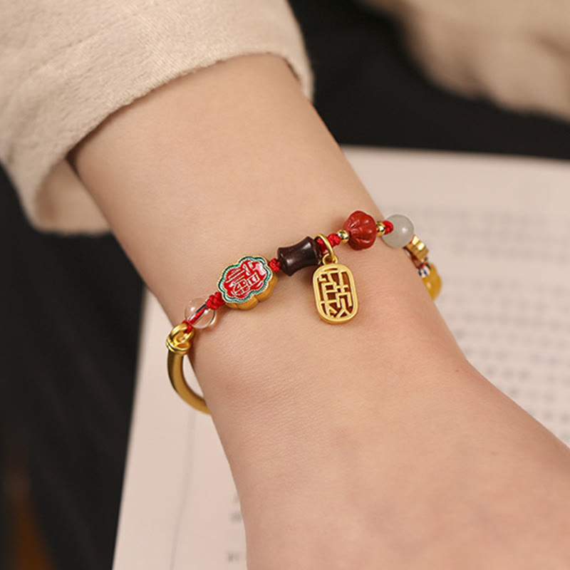 Buddha Stones Tibetan Auspicious Clouds Fortune Happiness Wealth Luck Bracelet