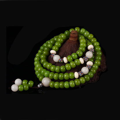 Cyan Bodhi Seed Mala 108 Beads Success Bracelet Necklace (Extra 30% Off | USE CODE: FS30)