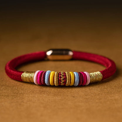 Buddha Stones Tibetan Handmade King Kong Knot Protection Magnetic Buckle Braided Bracelet (Extra 30% Off | USE CODE: FS30)