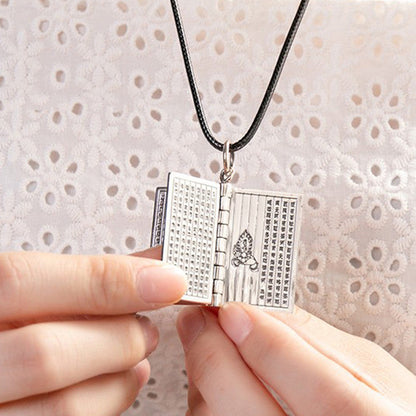Buddha Stones 990 Sterling Silver Heart Sutra Great Compassion Shurangama Mantra Lotus Vajra Peace Necklace Pendant