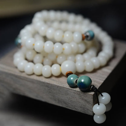 Buddha Stones 108 Mala Beads Bodhi Seed Keep Away Evil Spirits Calm Bracelet