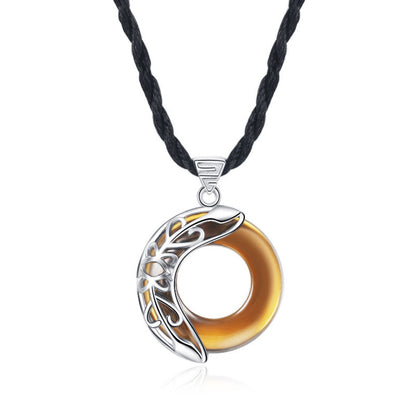 Buddha Stones Love Wings Copper Luck Healing Necklace Pendant