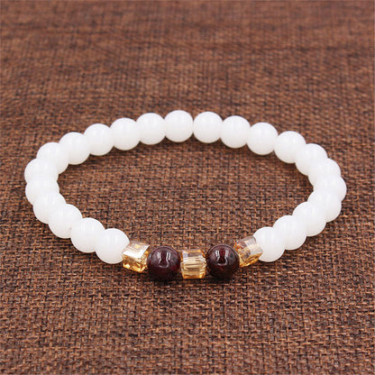 Buddha Stones Natural White Jade Protection Bracelet