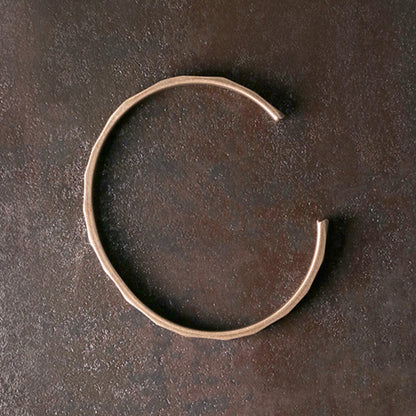 Buddha Stones Vintage Rustic Design Copper Wealth Adjustable Cuff Bracelet