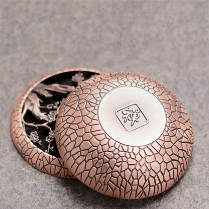 Buddha Stones Plum Flower Orchid Chrysanthemum Pattern Peace Incense Burner Decoration