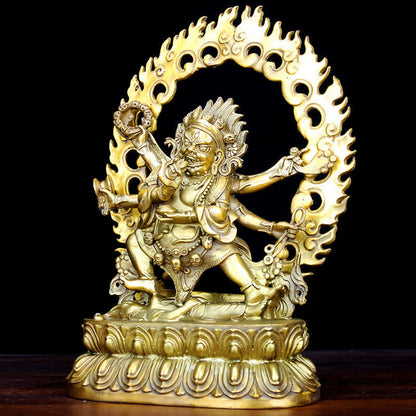 Buddha Stones Tibet Mahakala Bodhisattva Figurine Compassion Copper Statue Decoration