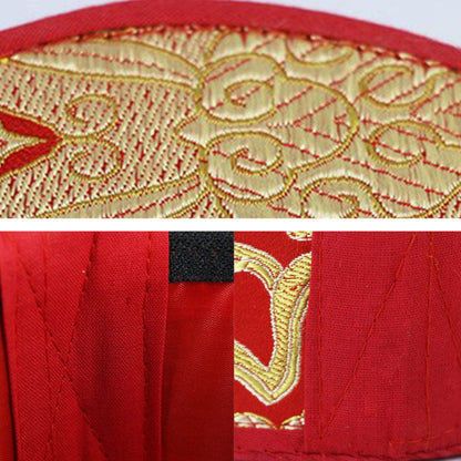 Buddha Stones Tibetan Singing Bowl Storage Bag with Zipper Closure Decoration