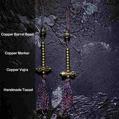 Buddha Stones Tibet 108 Mala Beads Purple Bodhi Seed Bagua Vajra Auspiciousness Bracelet