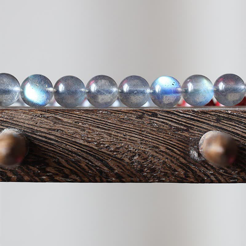 Buddha Stones Natural Moonstone Cinnabar Calm Positive Phone Decoration