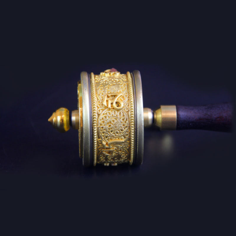 Buddha Stones Tibetan Lucky Prayer Wheel Six True Words Decoration