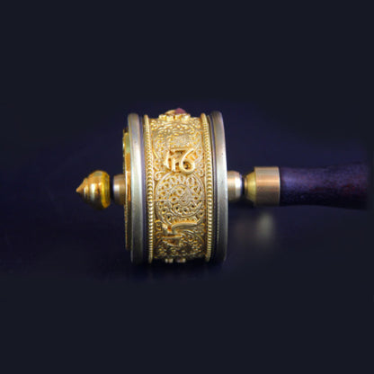 Buddha Stones Tibetan Lucky Prayer Wheel Six True Words Decoration
