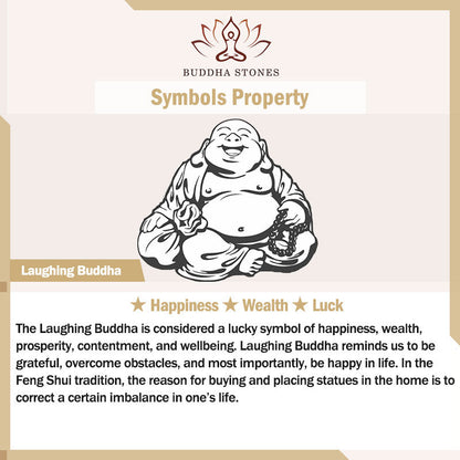 Buddha Stones Natural Hetian Jade Laughing Buddha Abundance Necklace Pendant