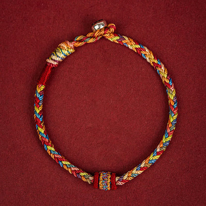 Buddha Stones Handmade Dragon Boat Festival Luck Colorful Rope Child Adult Bracelet