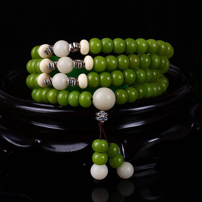 Cyan Bodhi Seed Mala 108 Beads Success Bracelet Necklace (Extra 30% Off | USE CODE: FS30)