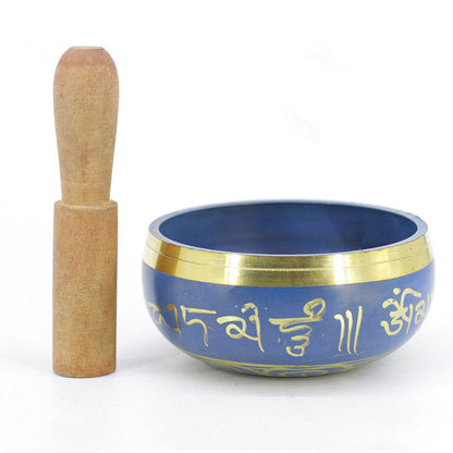 Buddha Stones Tibetan Sound Bowl Handcrafted for Relaxation Meditation Prayer Singing Bowl Set