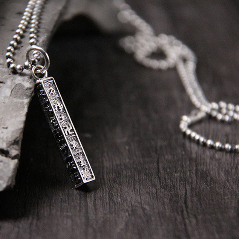 Buddha Stones 925 Sterling Silver Tibetan Om Mani Padme Hum Buddha Swastika Symbol Wisdom Necklace Pendant