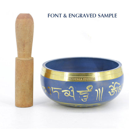 Buddha Stones Tibetan Sound Bowl Handcrafted for Relaxation Meditation Prayer Singing Bowl Set